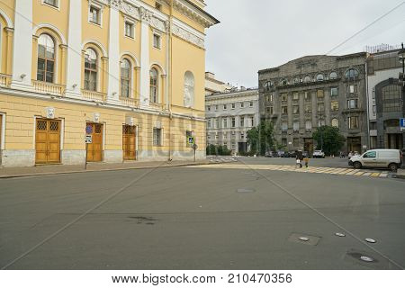 SAINT PETERSBURG - CIRCA SEPTEMBER, 2017: the Alexandrinsky Theatre or Russian State Pushkin Academy Drama Theater in Saint Petersburg