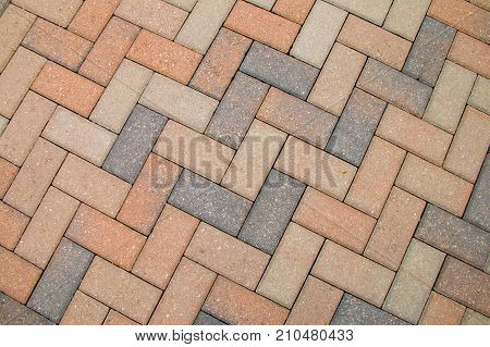 Herring bone pavers on a walk way