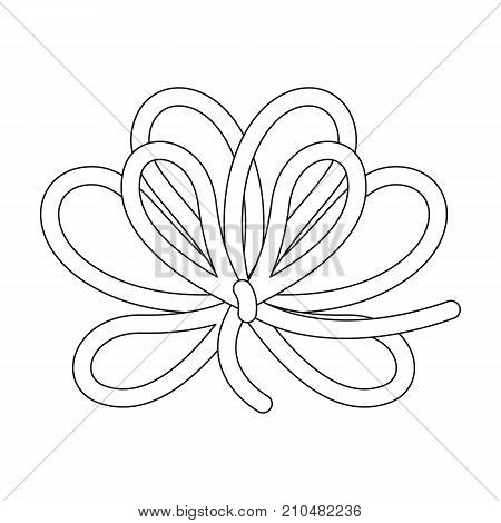Bow, ribbon, decoration, and other  icon in outline style. Textile, decor, gift icons in set collection