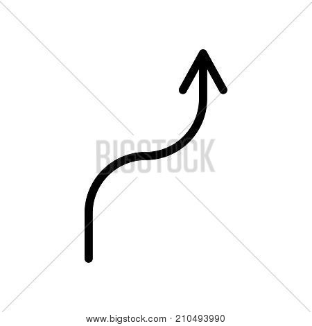 Arrow flat icon. Single igh quality outline menu pictograms in modern flat style. Black information symbol for web design and mobile app on white background. Arrow line logo.