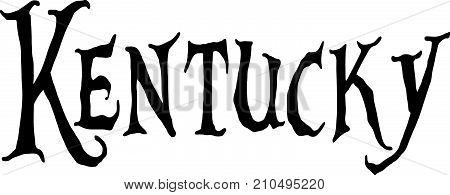 Kentucky Text Sign Illustration