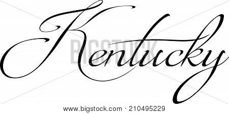 Kentucky Text Sign Illustration