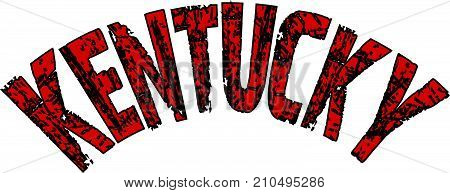Kentucky Text Sign Illustration