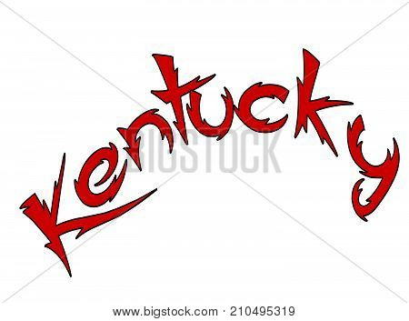 Kentucky Text Sign Illustration