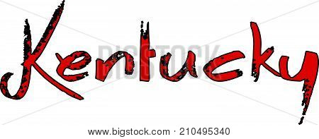 Kentucky Text Sign Illustration