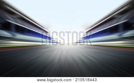 motion blure background with arena for f1