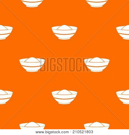 Indian spicy pattern repeat seamless in orange color for any design. Vector geometric illustration