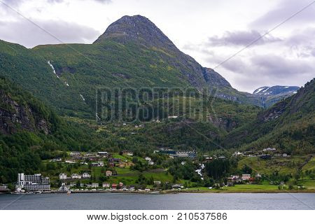 Geiranger fjord Beautiful Nature Norway. It is a 15-kilometre (9.3 mi) long branch off of the Sunnylvsfjorden which is a branch off of the Storfjorden (Great Fjord).
