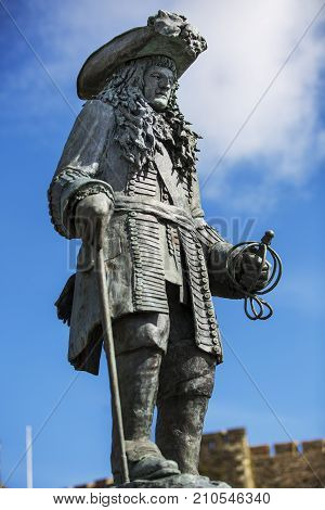CARRICKFERGUS NORTHERN IRELAND - APRIL 20: King William of Orange 11 September 2017 at Carrickfergus. William landed here at 1690 to defeat the Catholic forces.