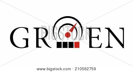 Temperature sensor logotype. Simple illustration of water temperature sensor with letters isolated logotype vector for web.
