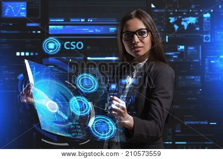 The Concept Of Business, Technology, The Internet And The Network. A Young Entrepreneur Working On A