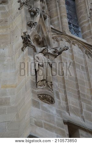 
The tower Saint Jacques - Paris, France - The tower Saint Jacques is an isolated tower, built between 1509 and 1523, raised (drawn up) in the middle of the first Parisian public garden, which bears its name, in 4 Di