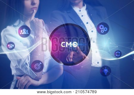 The Concept Of Business, Technology, The Internet And The Network. A Team Of Business Women Working