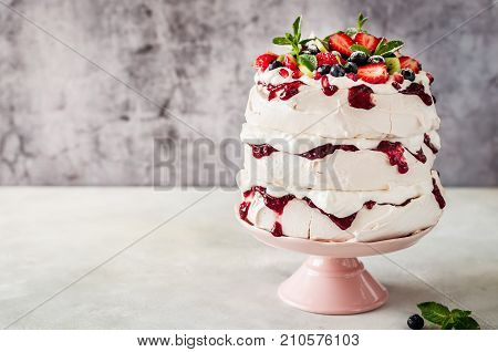 Three Layer Pavlova Cake