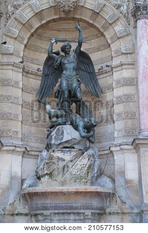 The Fountain Saint Michel Is A Fountain Situated In The 6th District Of Paris On The Place (square) 