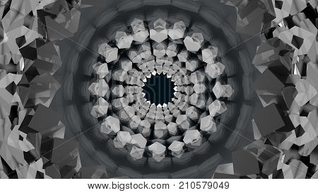 Abstract backdrop. Fractal background cubes. 3d rendering