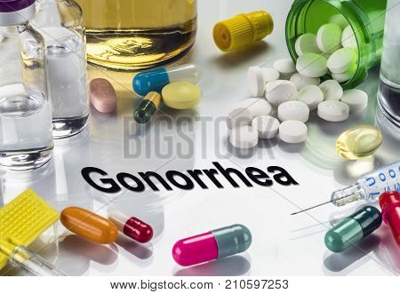 Gonorrhea, Medicines As Concept Of Ordinary Treatment, Conceptual Image
