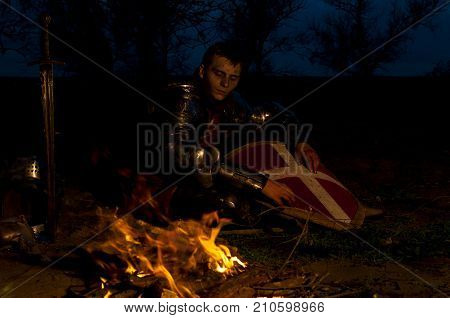 Knight Near The Fire