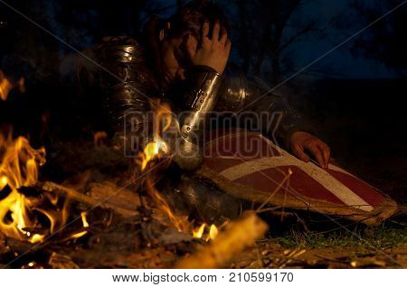 Knight Near The Fire