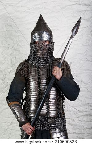 Warrior Holding His Lance