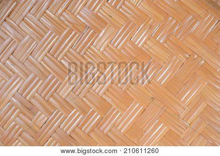 Abstrac background Thai traditional hand craft made by bamboo.