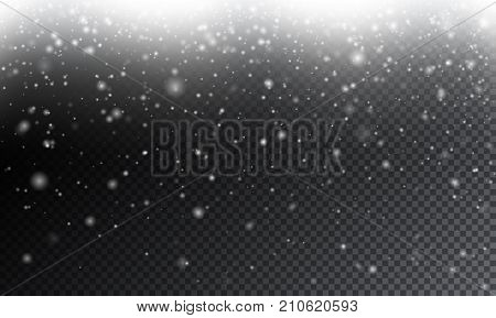 Vector background with falling snowflakes. Vector illustration for your graphic design.