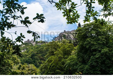 Sintra, Portugal - June, 2017. Castle Of Moors Mourish In Sintra, Portugal