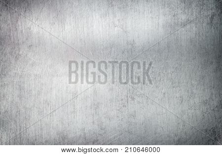 Silver Metal Background, Steel Sheet With A Brush Pattern