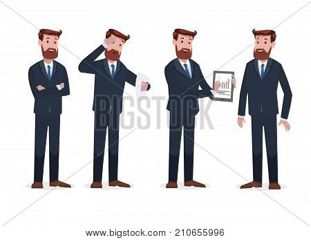 Set of corporate character for animation and print purpose