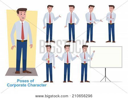 Set of corporate character for animation and print purpose