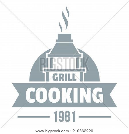 Grill cooking logo. Simple illustration of grill cooking vector logo for web
