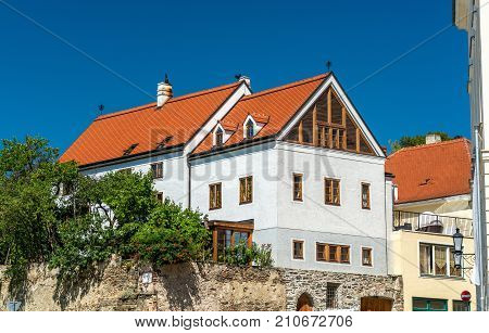 Historic Buildings In The Old Town Of Krems An Der Donau, A Unesco Heritage Site In Austria