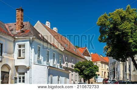 Historic Buildings In The Old Town Of Krems An Der Donau, A Unesco Heritage Site In Austria