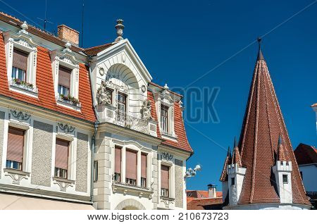Historic Buildings In The Old Town Of Krems An Der Donau, A Unesco Heritage Site In Austria