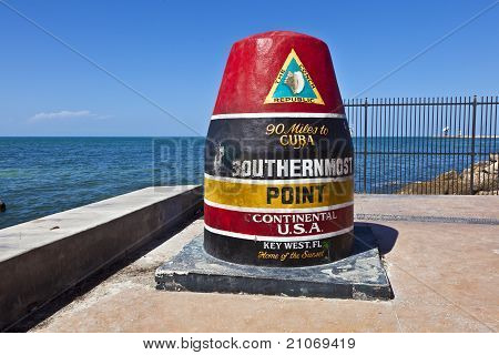Sydligaste punkt markör, Key West, Usa