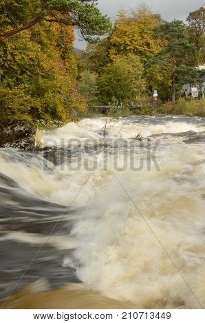 A view of the falls of Dochart at Killin