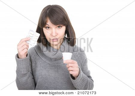病気の女性