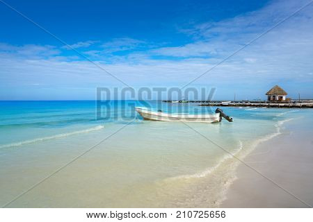 Holbox tropical Island in Quintana Roo of Mexico