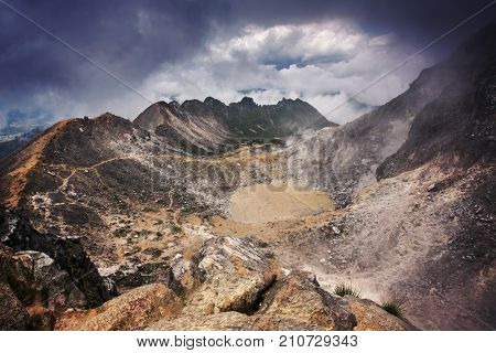 Sibayak volcano near Berastagi in northern Sumatra, Indonesia