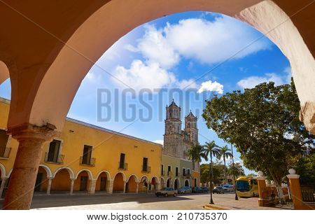 Valladolid San Gervasio church arcs of Yucatan in Mexico