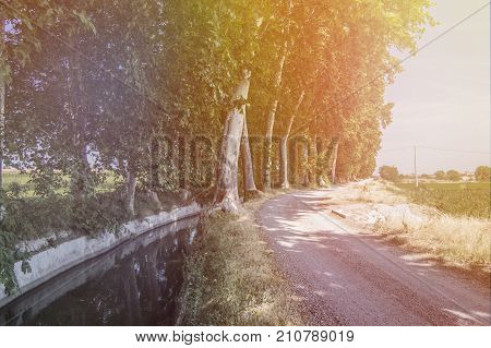 Following The Route Of The Channel Of Urgell In The Province Of Lleida