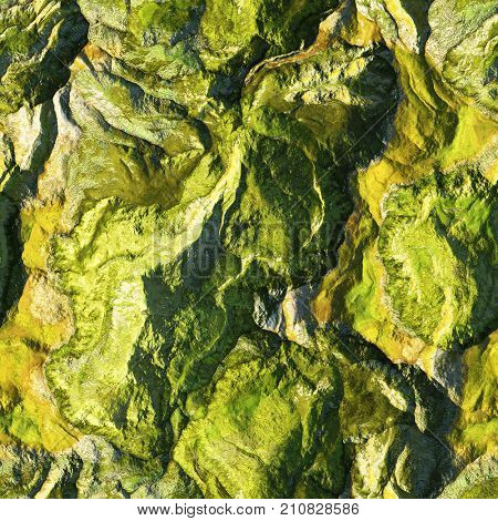 seamless 3d illustration of an aerial view of a wild landscape