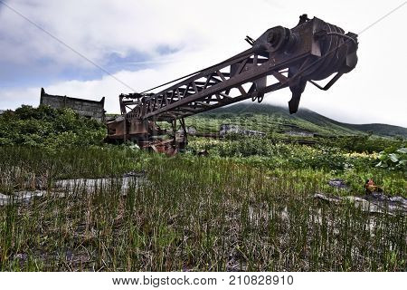Kuril, Simushir Island. Ghost-town Kraternyi. The abandoned military base of the Soviet Navy