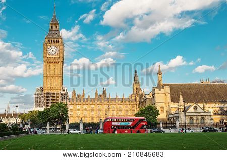 London - August 19, 2017: - Palace Of Westminster On Restoration