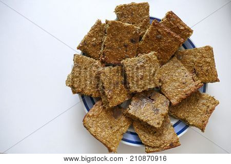 Sweet Banna Cake Served On A Plate