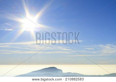 Clouds in the blue sky in natrue