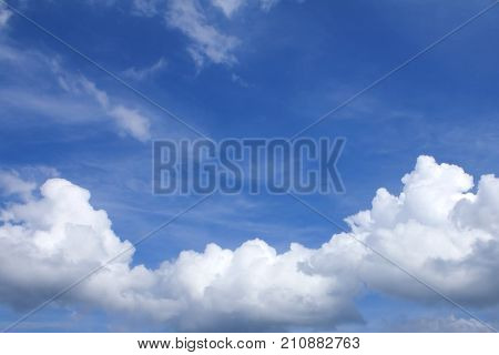 Clouds in the blue sky in natrue