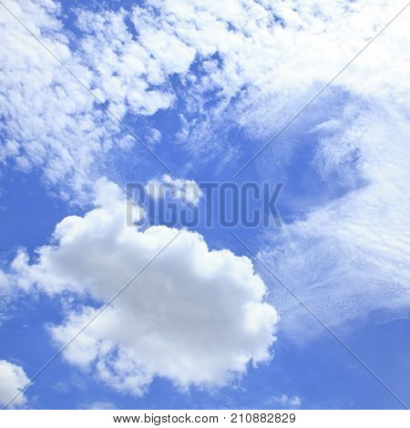 Clouds in the blue sky in natrue