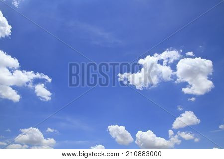 Clouds in the blue sky in natrue