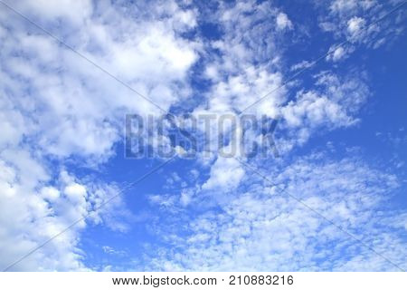 Clouds in the blue sky in natrue